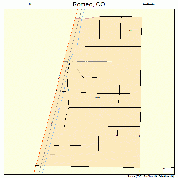 Romeo, CO street map