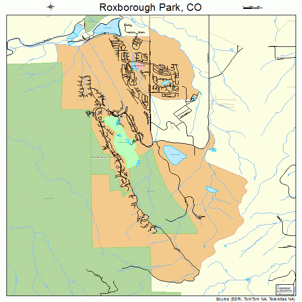 Roxborough Park, CO street map