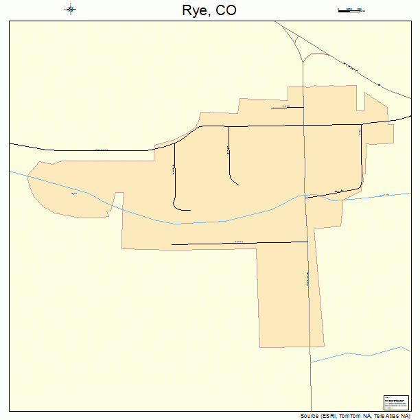 Rye, CO street map