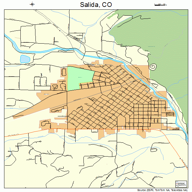 Salida, CO street map