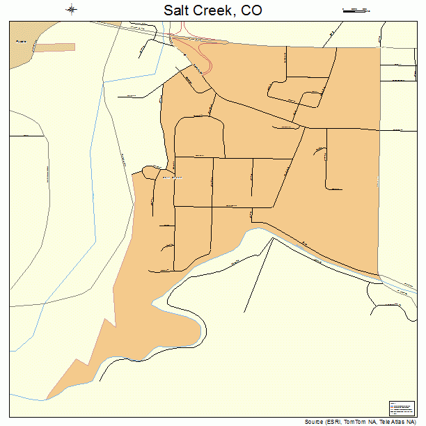 Salt Creek, CO street map
