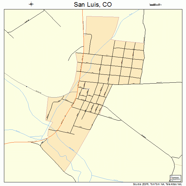 San Luis, CO street map