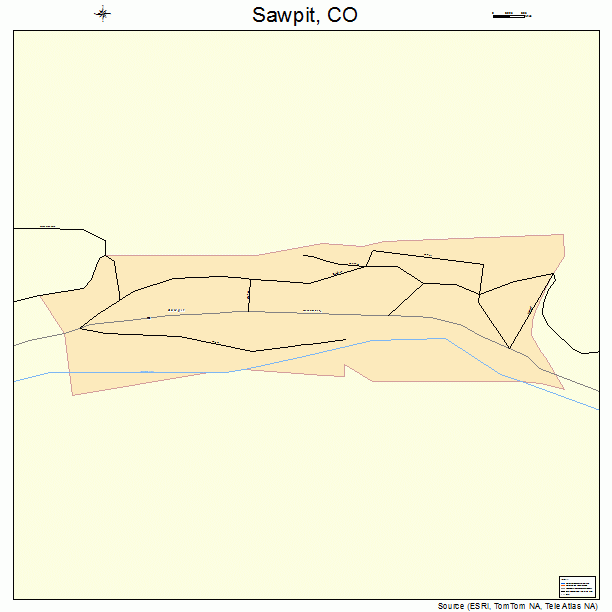 Sawpit, CO street map