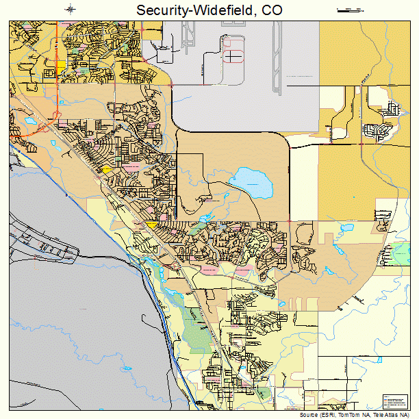 Security-Widefield, CO street map