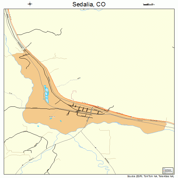 Sedalia, CO street map