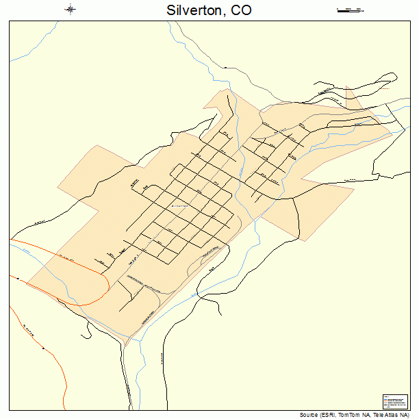 Silverton, CO street map