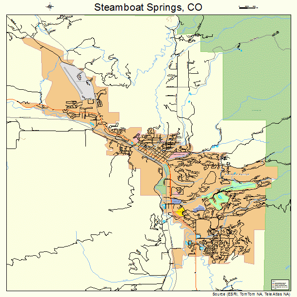 Steamboat Springs, CO street map