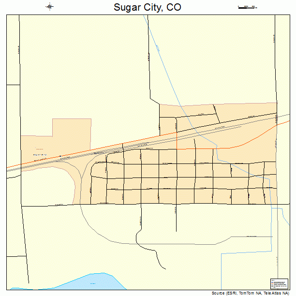 Sugar City, CO street map