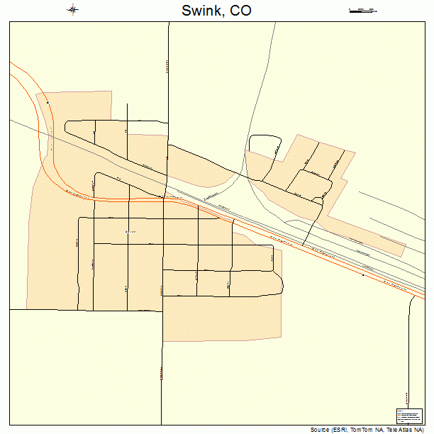 Swink, CO street map