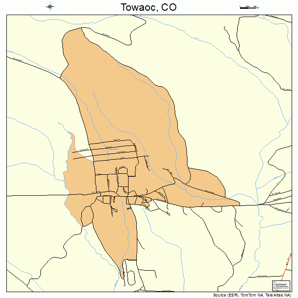 Towaoc, CO street map