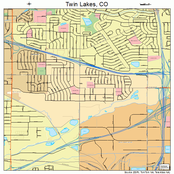 Twin Lakes, CO street map