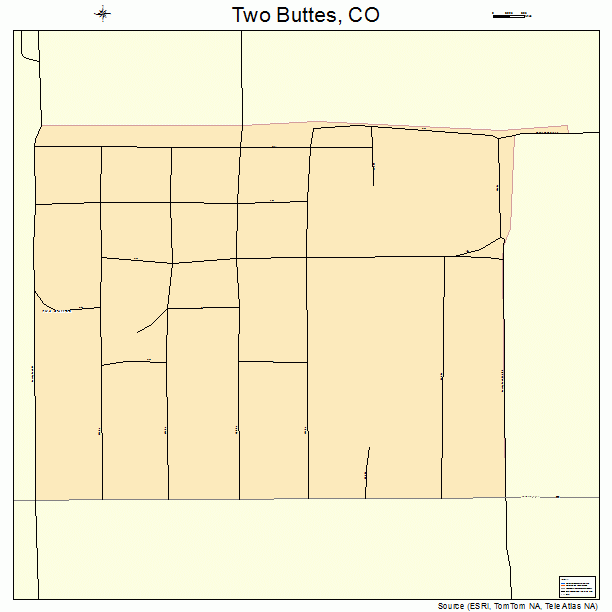 Two Buttes, CO street map
