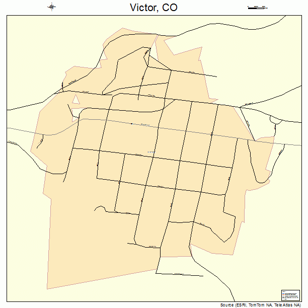 Victor, CO street map