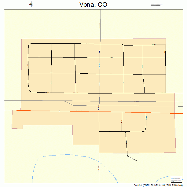 Vona, CO street map