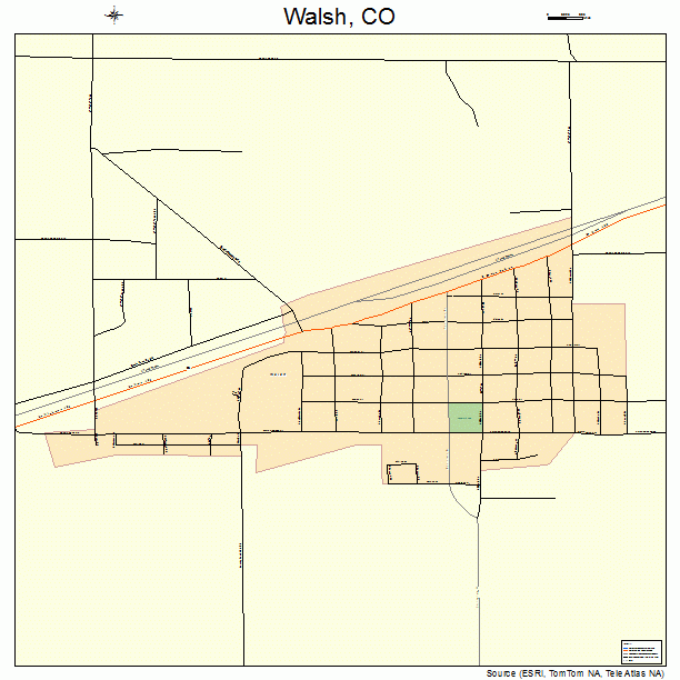 Walsh, CO street map