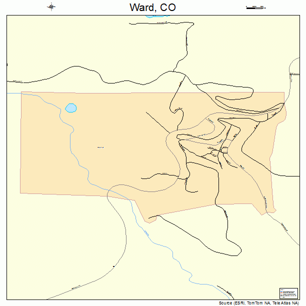 Ward, CO street map