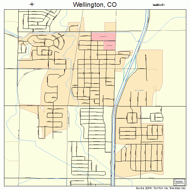 Wellington, CO street map