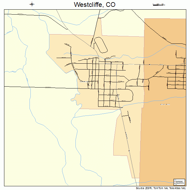 Westcliffe, CO street map