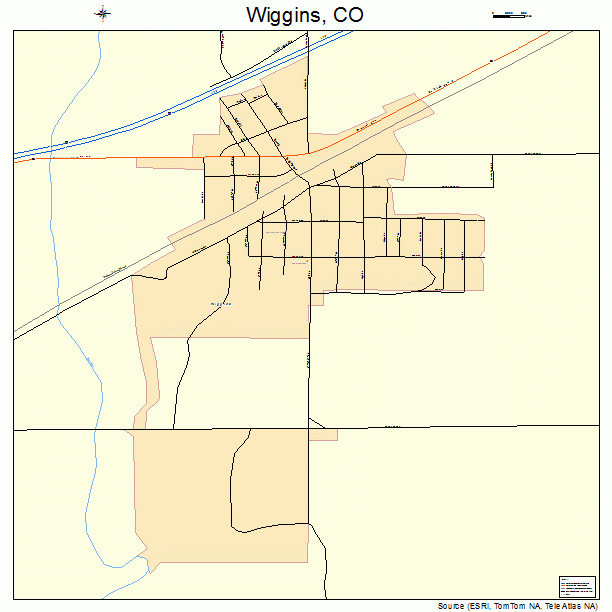 Wiggins, CO street map
