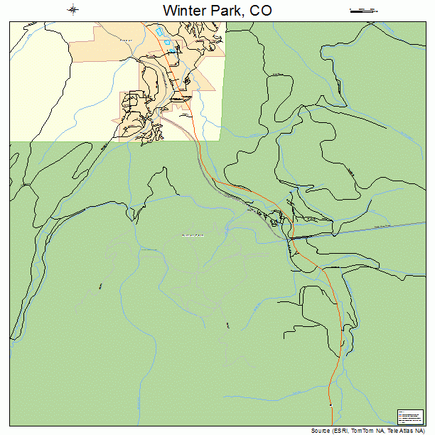 Winter Park, CO street map