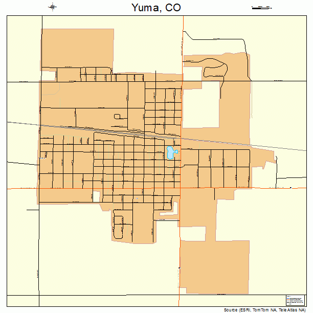 Yuma, CO street map