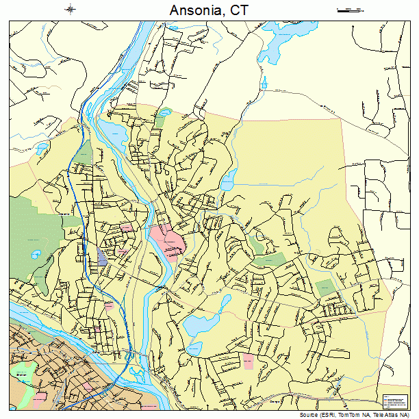 Ansonia, CT street map