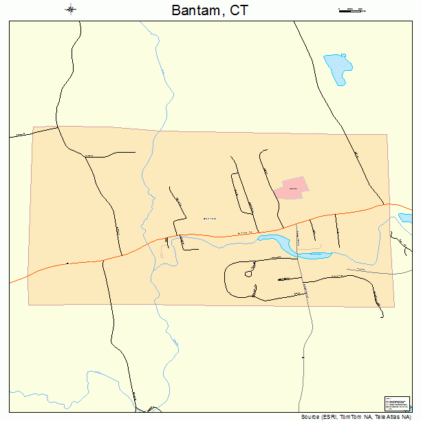 Bantam, CT street map