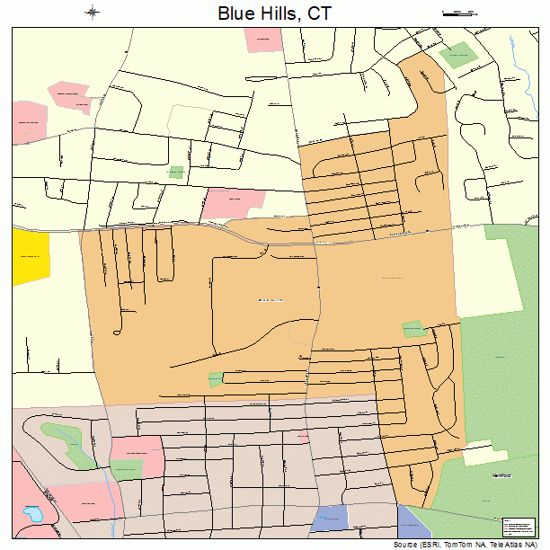 Blue Hills, CT street map