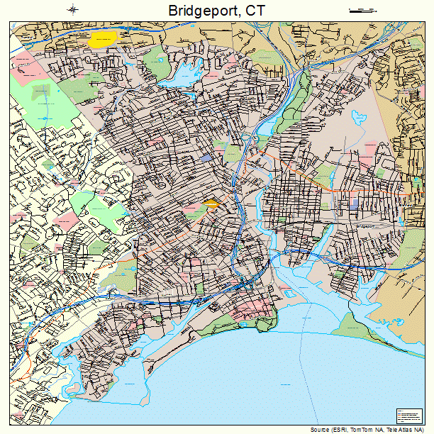 Bridgeport, CT street map