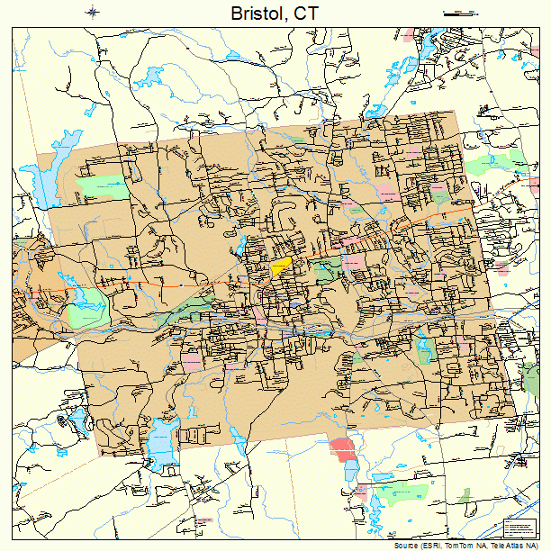 Bristol, CT street map