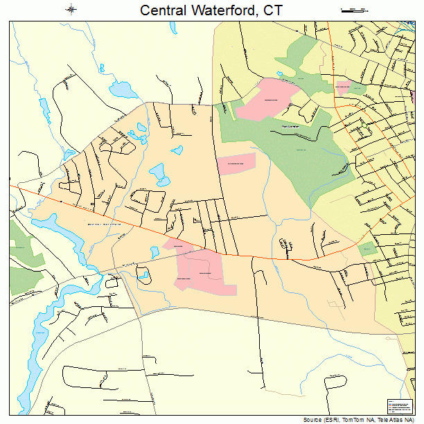Central Waterford, CT street map