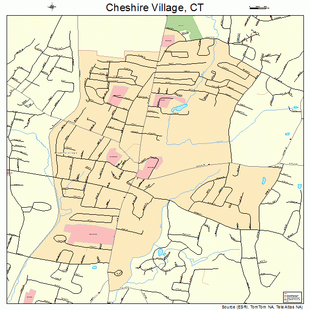 Cheshire Village, CT street map