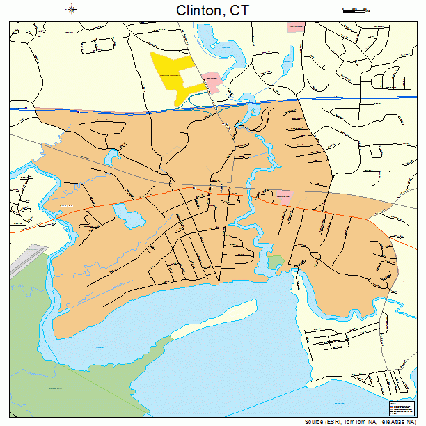 Clinton, CT street map