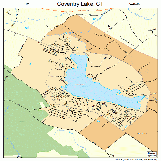 Coventry Lake, CT street map