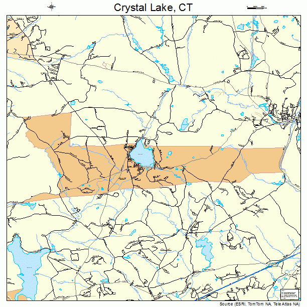 Crystal Lake, CT street map