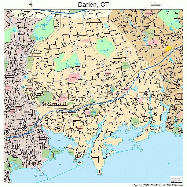 Darien, CT street map
