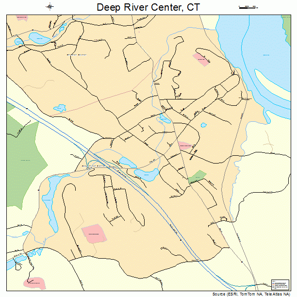 Deep River Center, CT street map