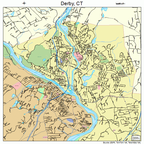 Derby, CT street map