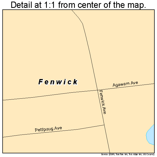 Fenwick, Connecticut road map detail