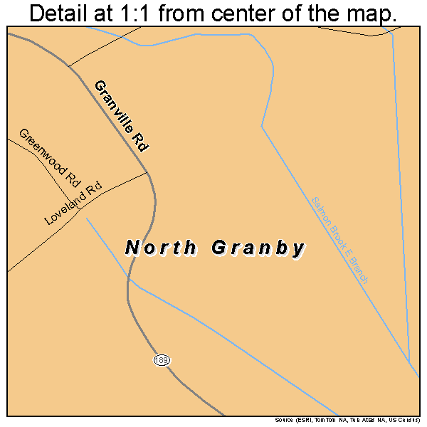 North Granby, Connecticut road map detail