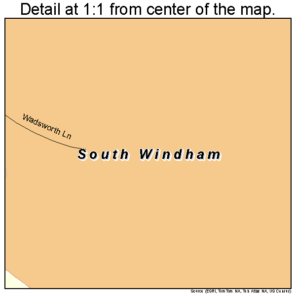 South Windham, Connecticut road map detail