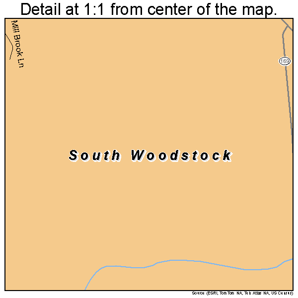 South Woodstock, Connecticut road map detail
