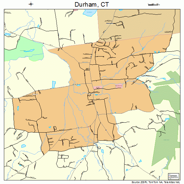 Durham, CT street map
