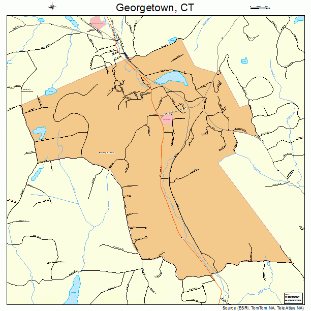 Georgetown Connecticut Street Map 0930540