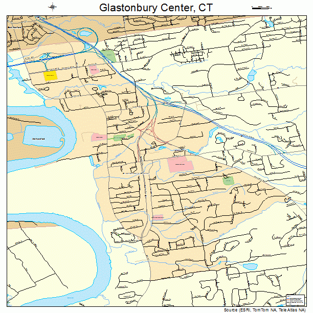Glastonbury Center, CT street map