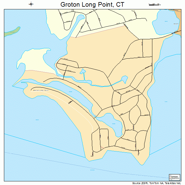 Groton Long Point, CT street map