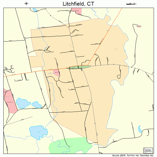 Litchfield, CT street map