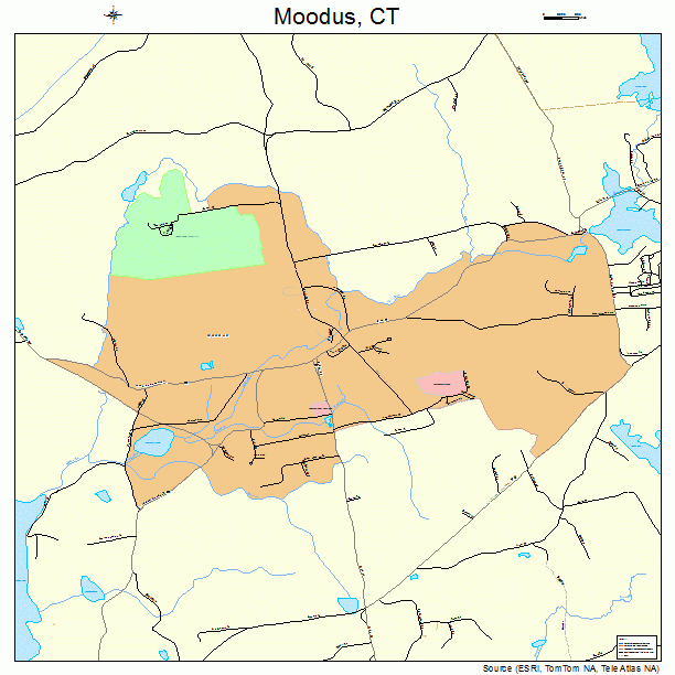 Moodus, CT street map