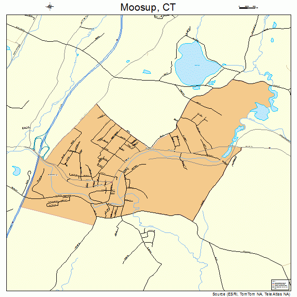 Moosup, CT street map