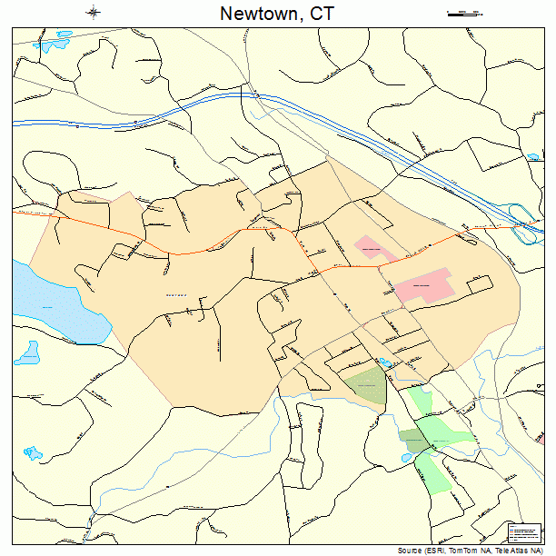 Newtown, CT street map